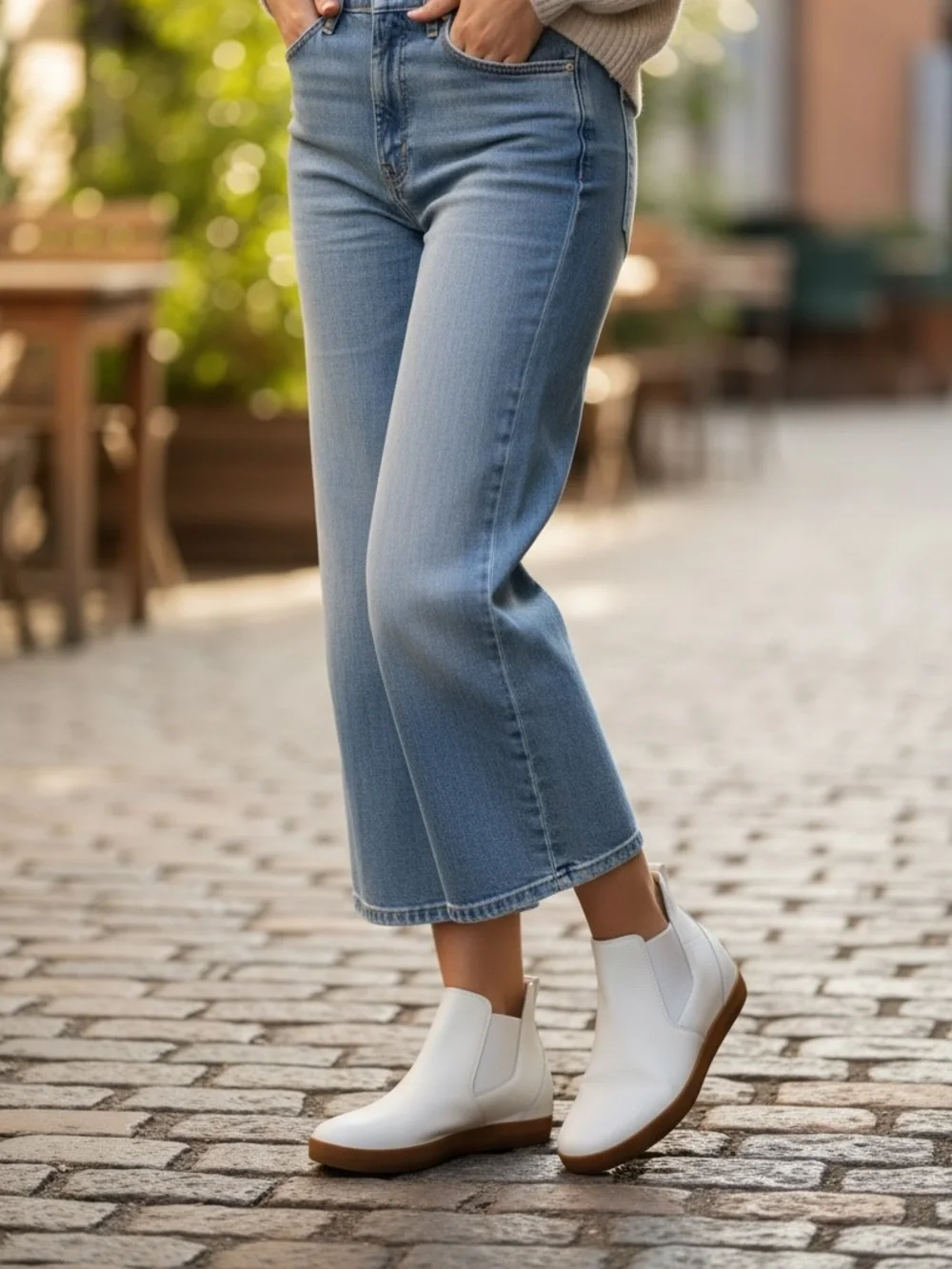 SOREL Out N About Chelsea Slip On Wedge II Booties Chalk White Sea Salt Size 11